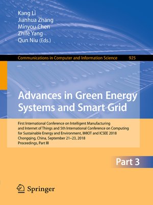 cover image of Advances in Green Energy Systems and Smart Grid